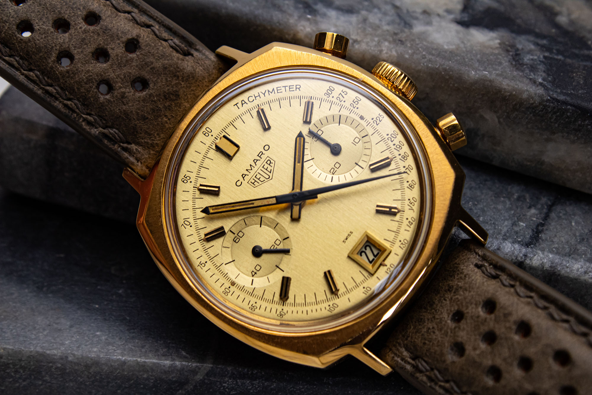 The Ecstasy Of Gold (Plating) With The UK Cheap Replica TAG Heuer Camaro Ref. 73445 CHT Watch post thumbnail image